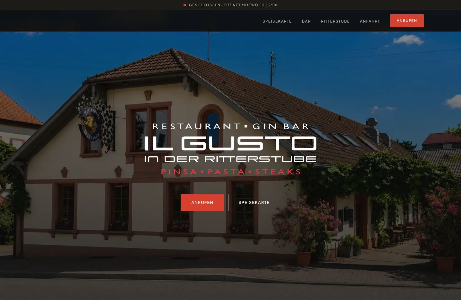 Website von Il Gusto auf dem MacBook